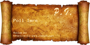 Poll Imre névjegykártya